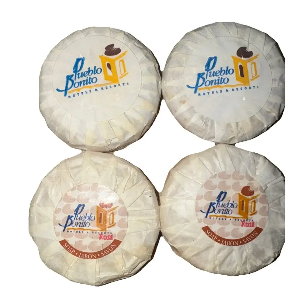 Vintage individually wrapped bar soaps from Pueblo Bonito Hotels & Resorts set 4